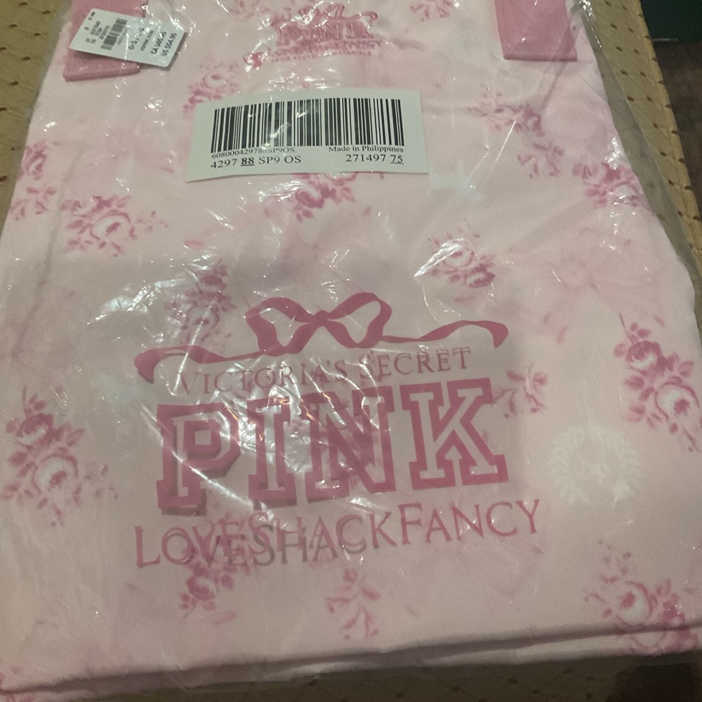 Victoria's Secret Pink x Loveshack Fancy Floral Tote New - Picture 2 of 3